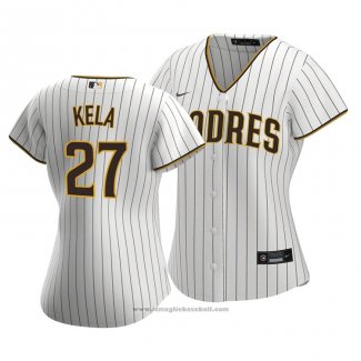 Maglia Baseball Donna San Diego Padres Keone Kela Replica Home Bianco