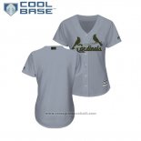 Maglia Baseball Donna St. Louis Cardinals 2018 Memorial Day Cool Base Grigio