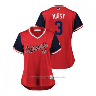 Maglia Baseball Donna Washington Nationals Michael Taylor 2018 LLWS Players Weekend Miggy Rosso