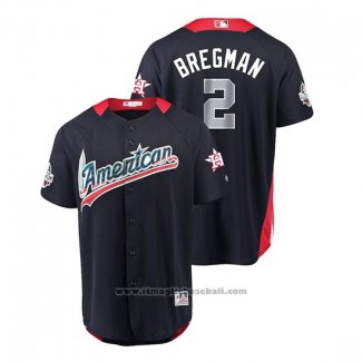 Maglia Baseball Uomo All Star Houston Astros Alex Bregman 2018 Home Run Derby American League Blu