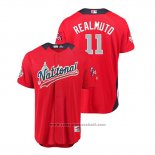 Maglia Baseball Uomo All Star Miami Marlins J.t. Realmuto 2018 Home Run Derby National League Rosso