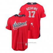 Maglia Baseball Uomo All Star Philadelphia Phillies Rhys Hoskins 2018 Home Run Derby National League Rosso