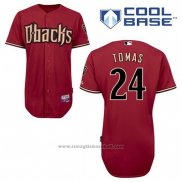 Maglia Baseball Uomo Arizona Diamondbacks 24 Yasmany Tomas Rosso Alternato Cool Base