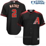 Maglia Baseball Uomo Arizona Diamondbacks 2 Jeff Mathis Nero Cool Base