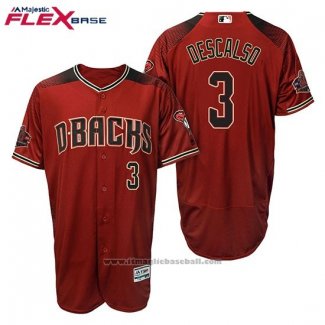 Maglia Baseball Uomo Arizona Diamondbacks 3 Daniel Descalso Rosso Nero Alternato Flex Base