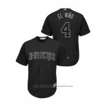 Maglia Baseball Uomo Arizona Diamondbacks Ketel Marte 2019 Players Weekend El Nino Replica Nero