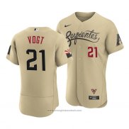 Maglia Baseball Uomo Arizona Diamondbacks Stephen Vogt 2021 City Connect Autentico Or