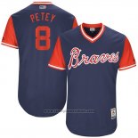 Maglia Baseball Uomo Atlanta Braves 2017 Little League World Series 8 Jace Peterson Blu