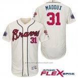 Maglia Baseball Uomo Atlanta Braves 31 Greg Maddux Crema 2017 All Star Flex Base