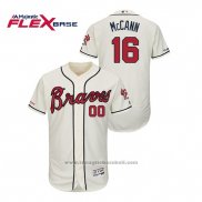 Maglia Baseball Uomo Atlanta Braves Brian Mccann Autentico Flex Base Crema