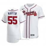 Maglia Baseball Uomo Atlanta Braves Chris Martin Autentico Primera Bianco