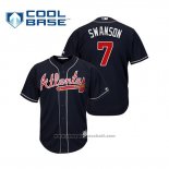 Maglia Baseball Uomo Atlanta Braves Dansby Swanson Cool Base Alternato 2019 Blu