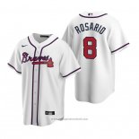 Maglia Baseball Uomo Atlanta Braves Eddie Rosario Replica Home Bianco