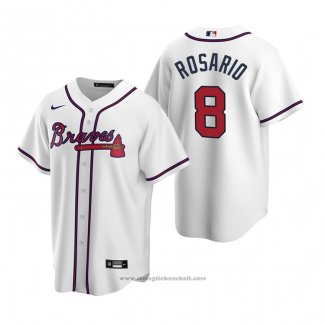 Maglia Baseball Uomo Atlanta Braves Eddie Rosario Replica Home Bianco