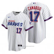 Maglia Baseball Uomo Atlanta Braves Johan Camargo Replica 2021 City Connect Bianco