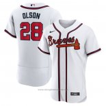 Maglia Baseball Uomo Atlanta Braves Matt Olson Primera Autentico Bianco