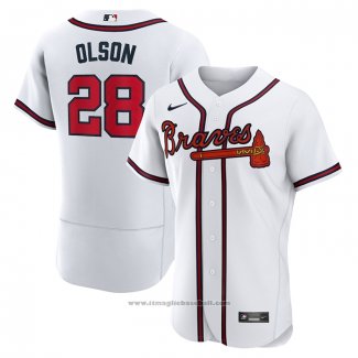 Maglia Baseball Uomo Atlanta Braves Matt Olson Primera Autentico Bianco