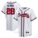 Maglia Baseball Uomo Atlanta Braves Matt Olson Primera Replica Bianco