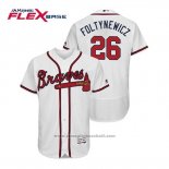 Maglia Baseball Uomo Atlanta Braves Mike Foltynewicz Flex Base Autentico Collezione Home 2019 Bianco