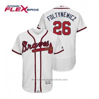 Maglia Baseball Uomo Atlanta Braves Mike Foltynewicz Flex Base Autentico Collezione Home 2019 Bianco