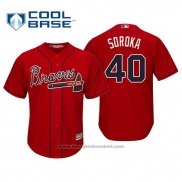 Maglia Baseball Uomo Atlanta Braves Mike Soroka Cool Base Alternato 2019 Rosso