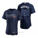 Maglia Baseball Uomo Atlanta Braves Nick Markakis Autentico 2020 Alternato Blu