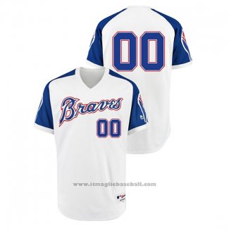 Maglia Baseball Uomo Atlanta Braves Personalizzate Turn Back The Clock 1974 Autentico Bianco