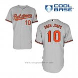 Maglia Baseball Uomo Baltimore Orioles 10 Adam Jones Grigio Cool Base