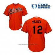 Maglia Baseball Uomo Baltimore Orioles 12 Alejandro de Aza Arancione Alternato Cool Base