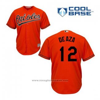 Maglia Baseball Uomo Baltimore Orioles 12 Alejandro de Aza Arancione Alternato Cool Base