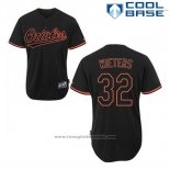 Maglia Baseball Uomo Baltimore Orioles 32 Matt Wieters Nero Fashion Cool Base