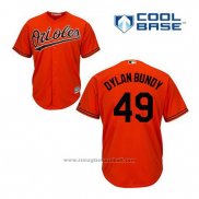 Maglia Baseball Uomo Baltimore Orioles 49 Dylan Bundy Arancione Alternato Cool Base
