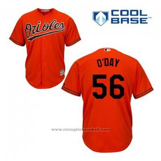 Maglia Baseball Uomo Baltimore Orioles 56 Darren O'day Arancione Alternato Cool Base