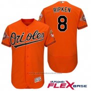 Maglia Baseball Uomo Baltimore Orioles 8 Cal Ripken Arancione 2017 Flex Base