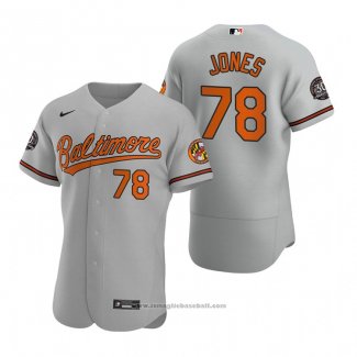 Maglia Baseball Uomo Baltimore Orioles Jahmai Jones Autentico Grigio