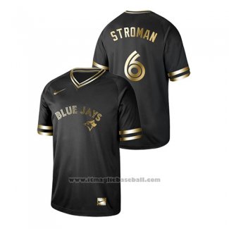 Maglia Baseball Uomo Blue Toronto Blue Jays Marcus Stroman 2019 Golden Edition Nero