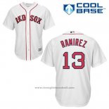 Maglia Baseball Uomo Boston Red Sox 13 Hanley Ramirez Bianco Home Cool Base
