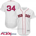 Maglia Baseball Uomo Boston Red Sox 34 David Ortiz Bianco Flex Base Autentico Collection