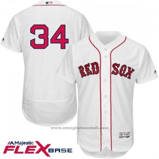 Maglia Baseball Uomo Boston Red Sox 34 David Ortiz Bianco Flex Base Autentico Collection