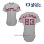 Maglia Baseball Uomo Boston Red Sox 63 Justin Masterson Grigio Cool Base