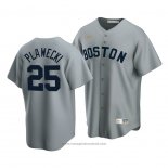 Maglia Baseball Uomo Boston Red Sox Kevin Plawecki Cooperstown Collection Road Grigio