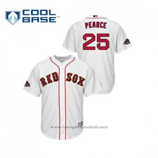 Maglia Baseball Uomo Boston Red Sox Steve Pearce 2019 Gold Program Cool Base Bianco