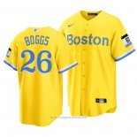 Maglia Baseball Uomo Boston Red Sox Wade Boggs 2021 City Connect Replica Or