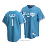 Maglia Baseball Uomo Brooklyn Los Angeles Dodgers Light Blue Pee Wee Reese Cooperstown Collection Alternato Blu