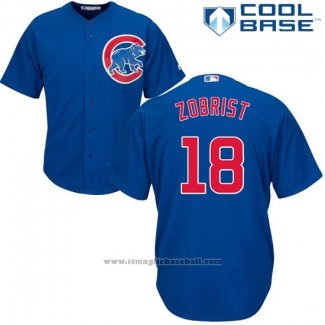 Maglia Baseball Uomo Chicago Cubs 18 Ben Zobrist Autentico Collection Cool Base