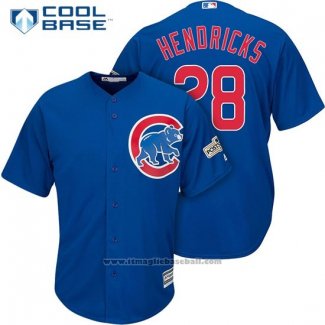 Maglia Baseball Uomo Chicago Cubs 2017 Postseason 28 Kyle Hendricks Cool Base