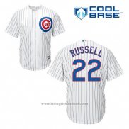 Maglia Baseball Uomo Chicago Cubs 22 Addison Russell Bianco Home Cool Base