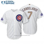 Maglia Baseball Uomo Chicago Cubs 7 Jeimer Candelario Bianco Or Cool Base