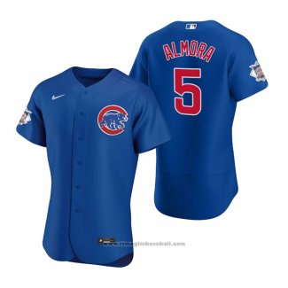 Maglia Baseball Uomo Chicago Cubs Albert Almora Jr. Autentico 2020 Alternato Blu