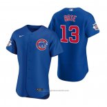 Maglia Baseball Uomo Chicago Cubs David Bote Autentico 2020 Alternato Blu